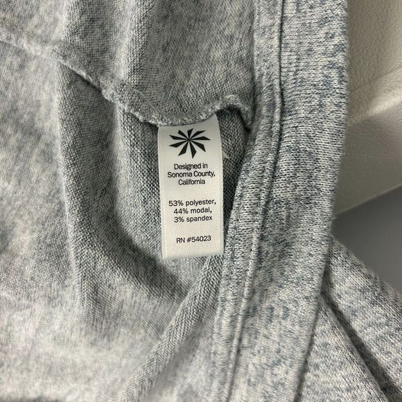 Athleta Women's XS Open Front Cardigan Lightweight Poly Modal Stretch Gray - Picture 4 of 6